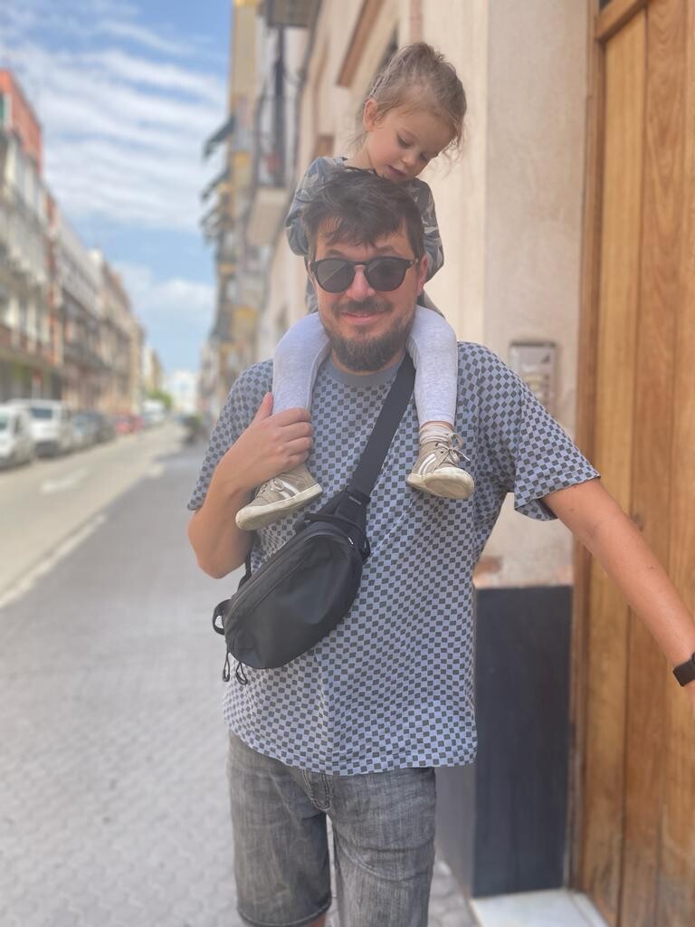 Tomáš Rapi s dcérou